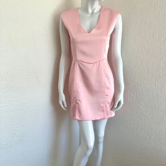 ZARA Dress Satin Effect Pink Dress Size M • BLOGGER FAVORITE • NEW WITH TAGS • - Picture 6 of 10